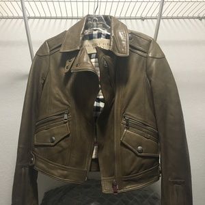 Burberry Brit Olive Moto Jacket
